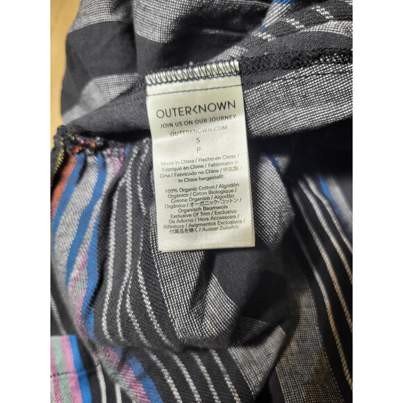 Outerknown Dress Womens Size S Miro Slouchy Sleeve Organic Cotton Multicolor - Picture 11 of 12